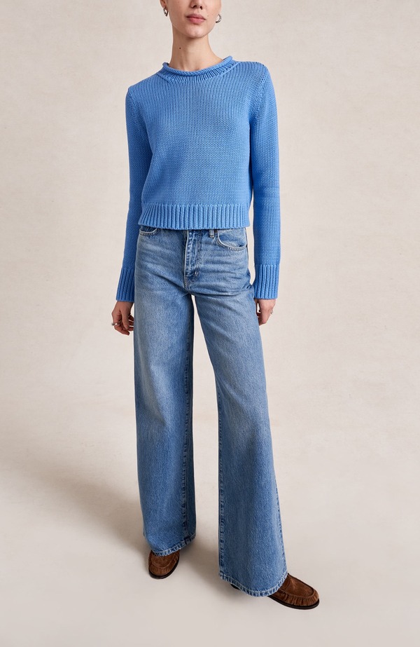 ラ リーニュ レディース アウター パーカー・スウェット ミニ プルオーバー La Ligne Solid Mini Marina Sweater Sky