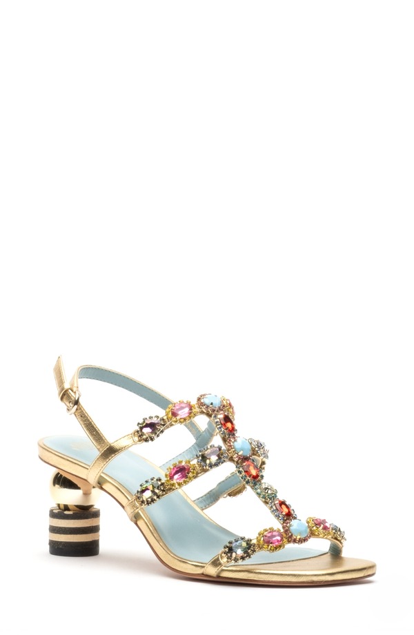 フランセスバレンタイン レディース シューズ 踵 サンダル Frances Valentine Kiki Gem Heel Sandal Gold/Multi ゴールド