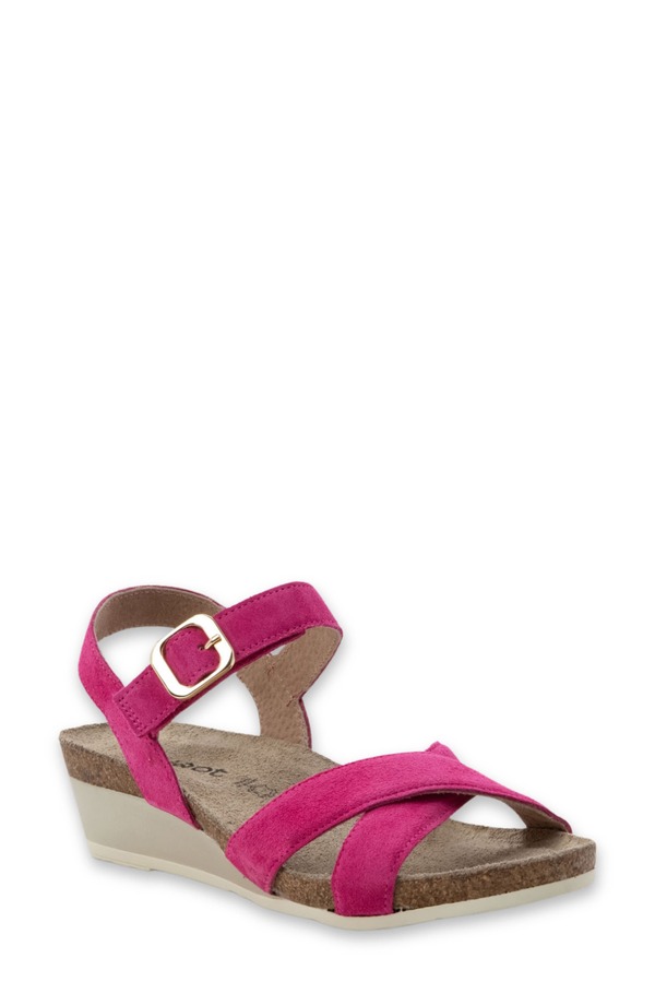 ナオト レディース シューズ 踵 サンダル Naothrone Wedge Sandal Fuchsia Suede フューシャ