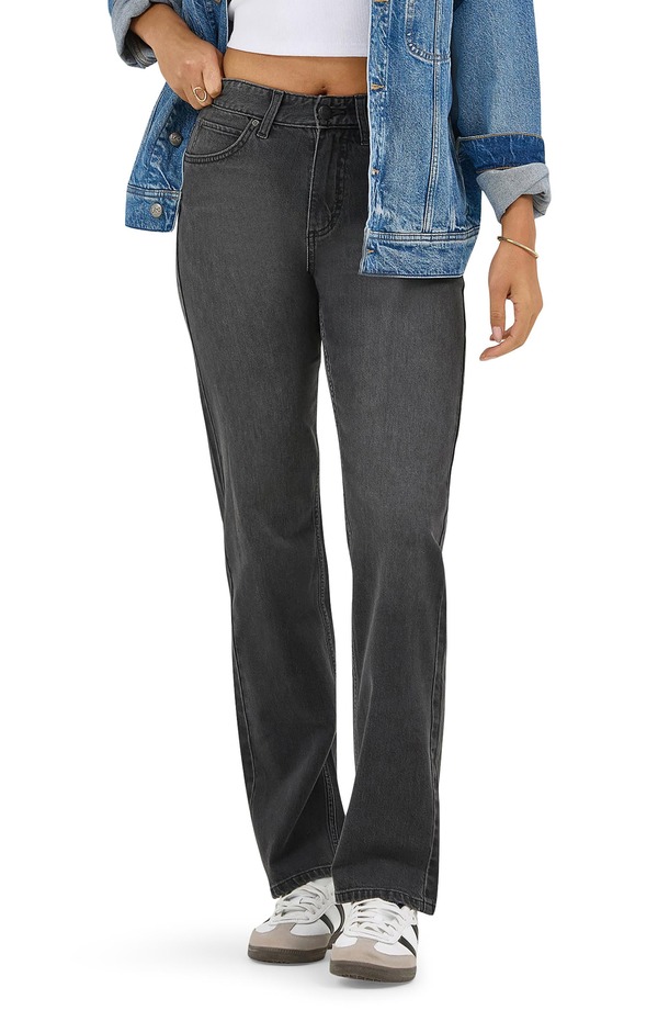 リー レディース ボトムス デニムパンツ ストレート ハイウエスト ジーンズ Lee Rider High Waistraight Leg Jeans Night Rays