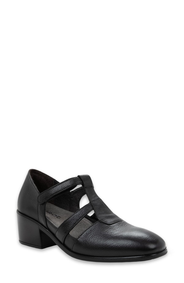 ナオト レディース シューズ ブーツ・レインブーツ Naot Authentic T-Strapump Black Soft Leather 黒いこと