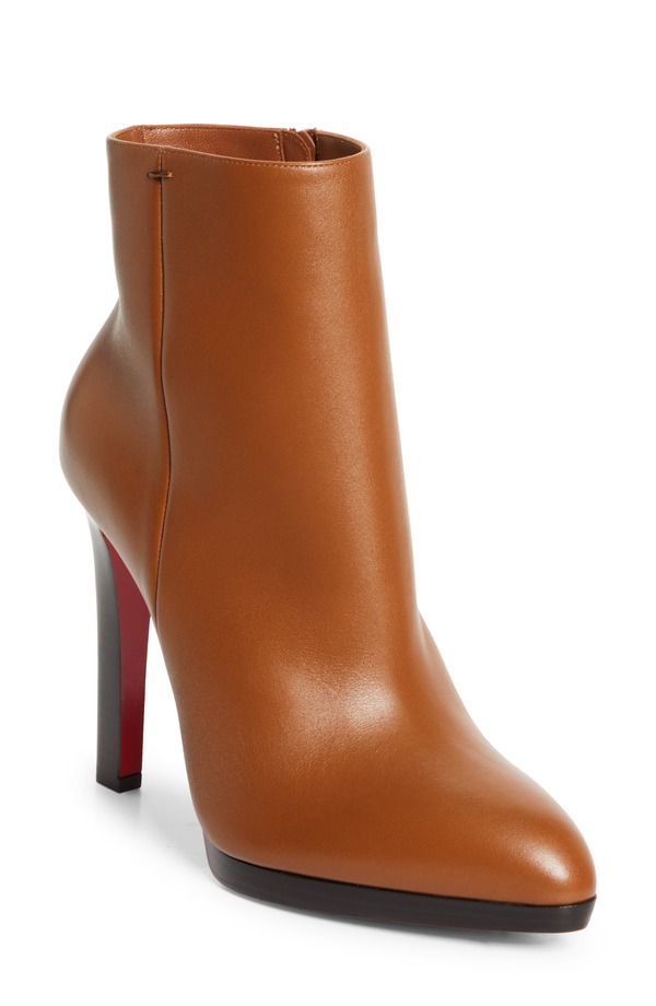 クリスチャン・ルブタン レディース シューズ ブーツ・レインブーツ Christian Louboutin Fannylove Bootie Cuoio/ Dark Brown 赤銅色