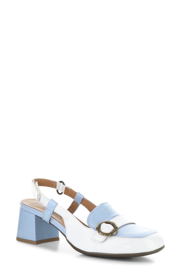 飛球英国の首都 レディース シューズ 踵 Fly London Pemy Slingback Pump Sky Blue/ Off White 象牙色