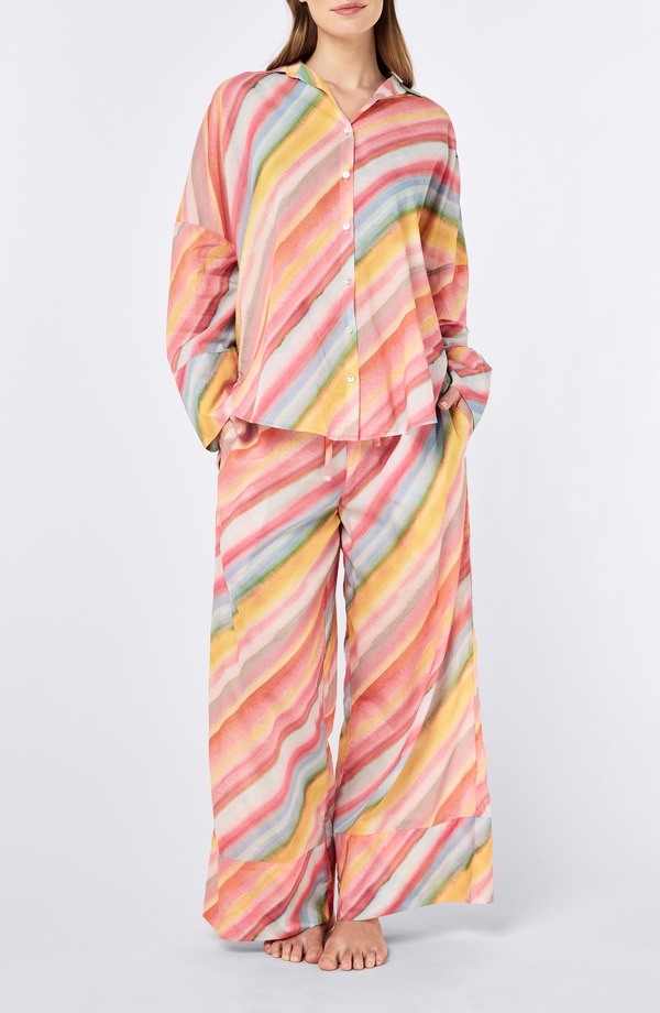 パピネール レディース アンダーウェア ナイトウェア コットン Papinelle Sophie Stripe Cotton Pajamasorbet Pink ピンク