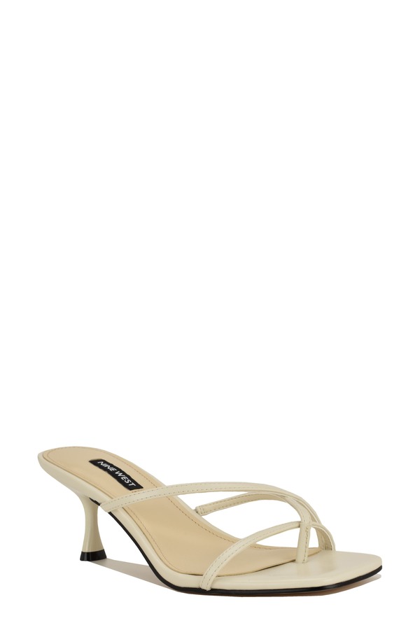 ナインウェスト レディース シューズ ヒール サンダル Nine West Anirey Slide Sandal Ivory アイボリー｜ReVida 店