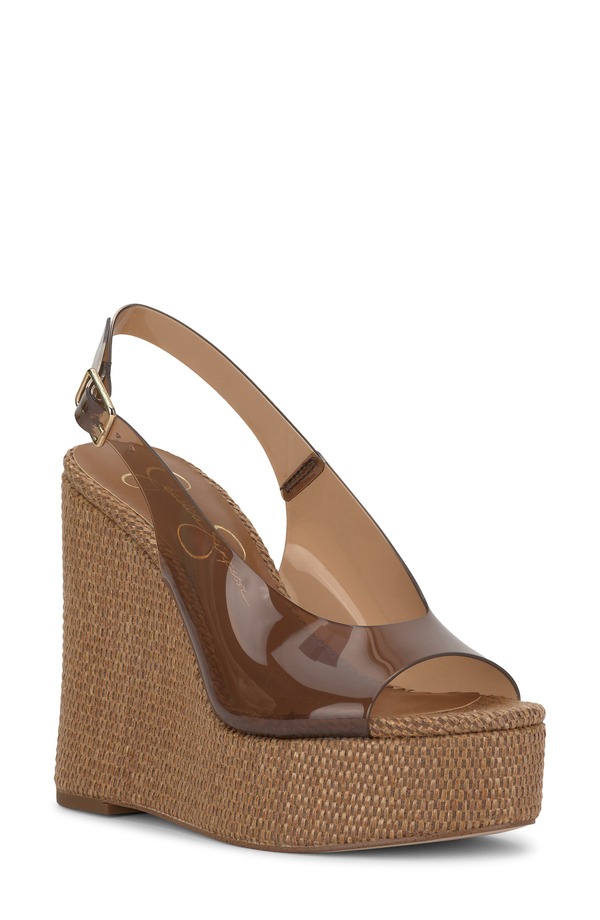 ジェシカシンプソン レディース シューズ 踵 プラットホーム サンダル Jessica Simpson Kaliese Slingback Platform Wedge Sandal Tuscan Tan タン