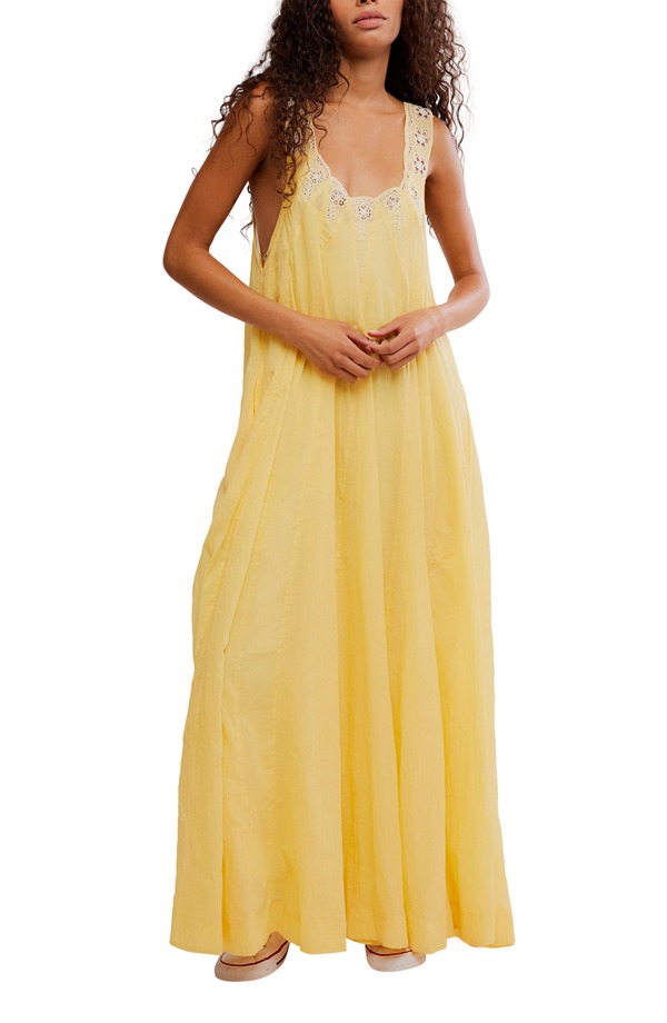 フリーピープル レディース ボトムス 心地好いズボン下 midi衣装 midi Free People To the Moon Midi Dress Golden Haze