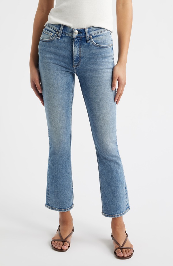 ラグアンドボーン レディース ボトムス デニムパンツ ブーツカット アンクル ブーツ ジーンズ rag & bone Flexi Peyton Mid Rise Ankle Bootcut Jeans Tansy