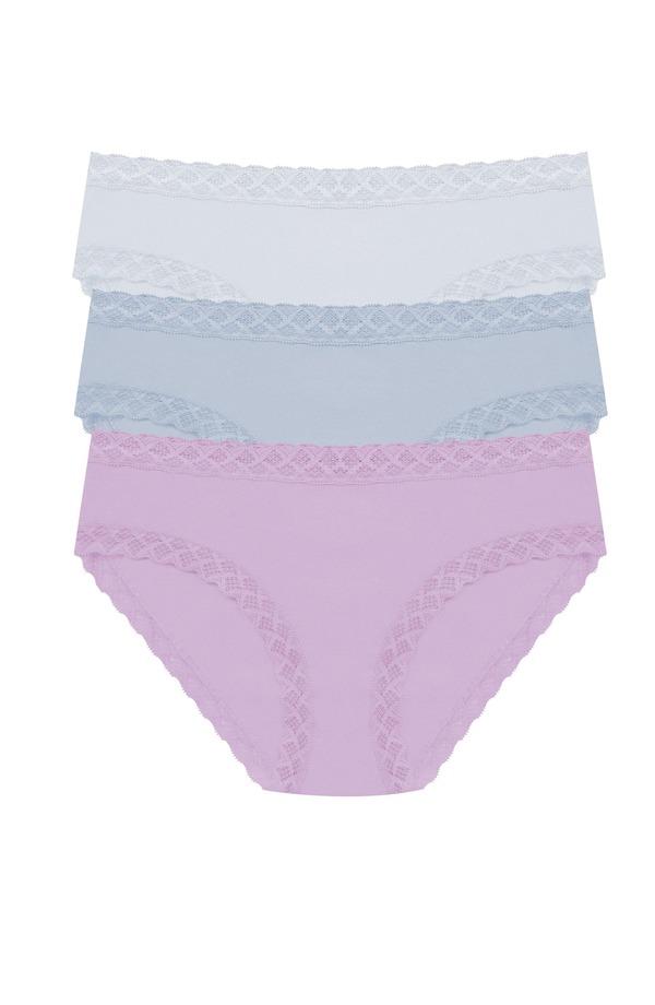 ナトリ レディース アンダーウェア パンツ コットン Natori Bliss Cotton Girl Brief 3-Pack Frost Sky/Blue Mst/Violtulip ブルー