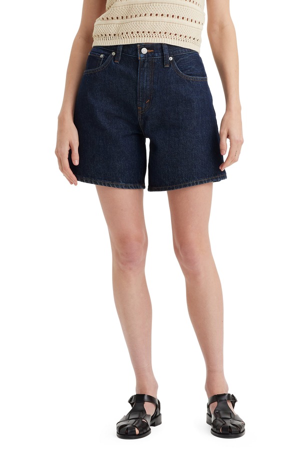 リーバイス レディース ボトムス デニムパンツ ハイウエスト ショートパンツ Levi's High Waist Mid Thigh Baggy Denim Shorts Remember Together デニム