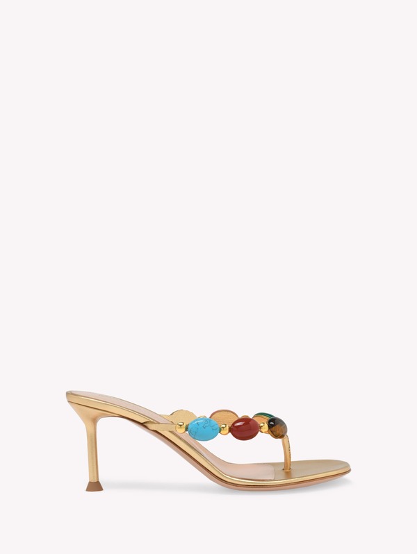 ジャンヴィト ロッシ レディース シューズ サンダル Gianvito Rossi Shanti Thong 70 Sandals Metallic Gold ゴールド