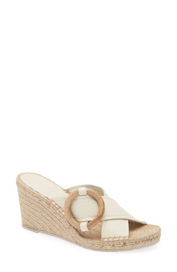 ペドロガルシア レディース シューズ ヒール サンダル Pedro Garcia Orys Wedge Sandal Ivory Petitgrain-Oak アイボリー