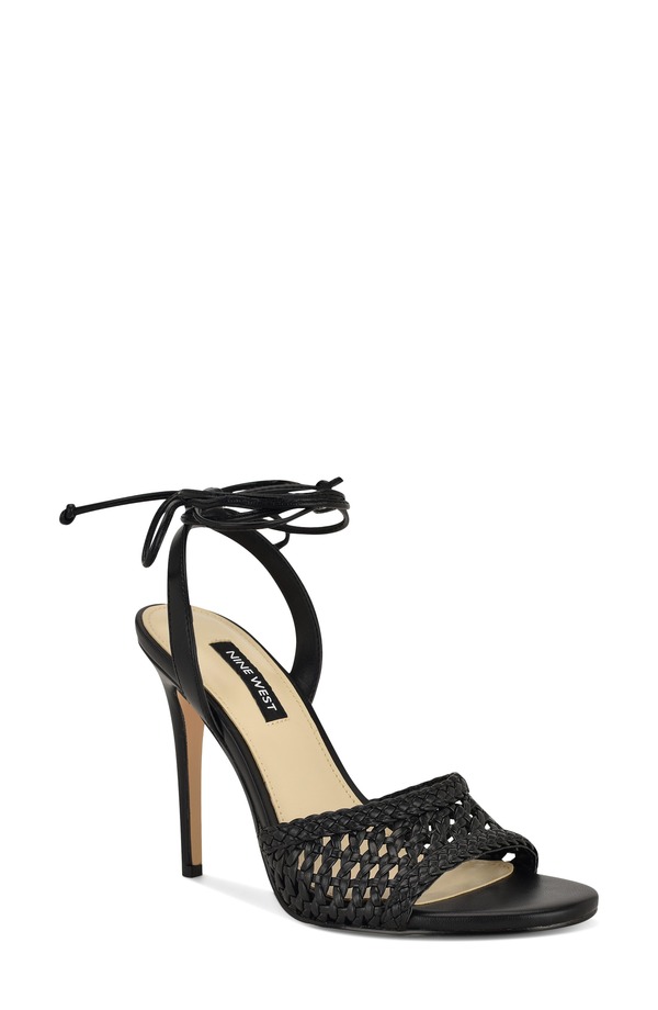 ナインウェスト レディース シューズ ヒール サンダル Nine West Merta Stiletto Sandal Black ブラック｜ReVida 店