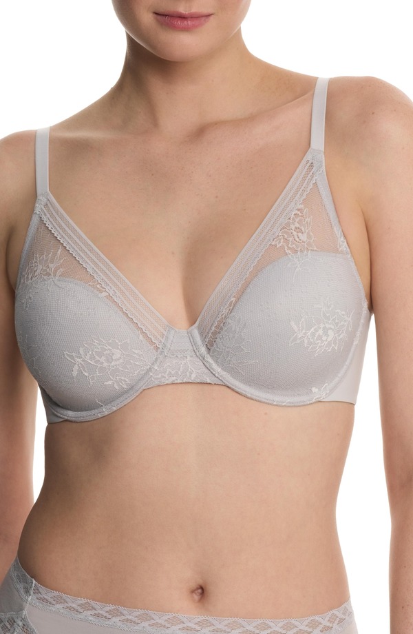 ナトリ レディース トップス プルオーバー スピード競技 Natori Love Lace Full Coverage Plunge T-Shirt Bra Mink/Warm White 白いこと