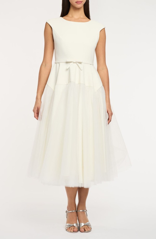 サンク セプト レディース トップス ワンピース Cinq Sept Sunnie Tie Waist Dress Ivory アイボリー