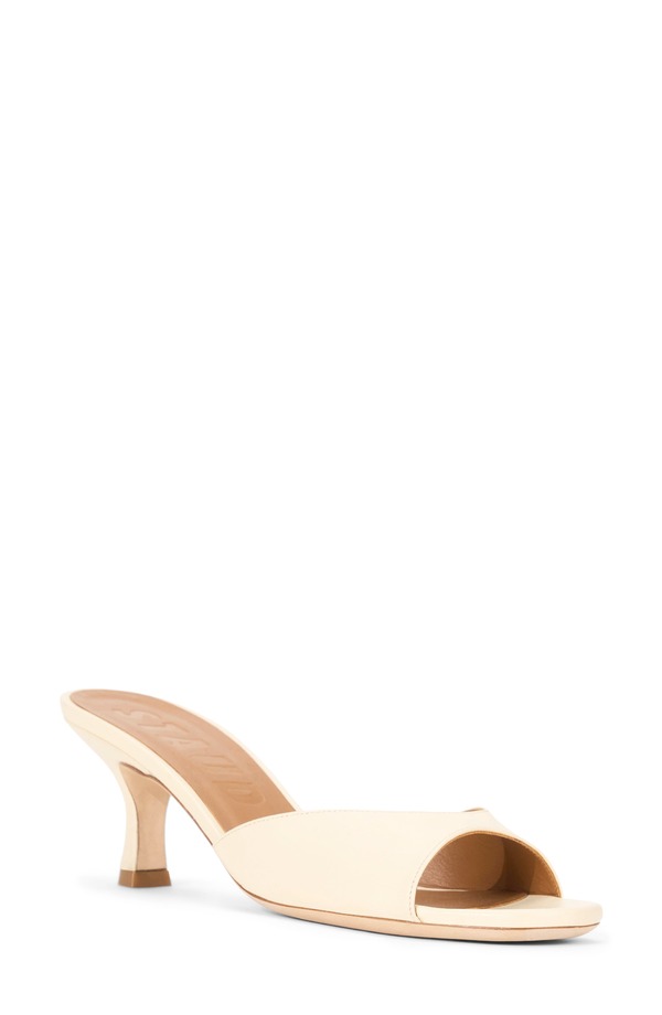 スタウド レディース シューズ 踵 サンダル STAUD Brigitte Slide Sandal Cream 皮膚軟化剤