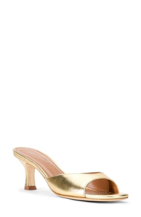 スタウド レディース シューズ 踵 サンダル STAUD Brigitte Slide Sandal Gold ゴールド