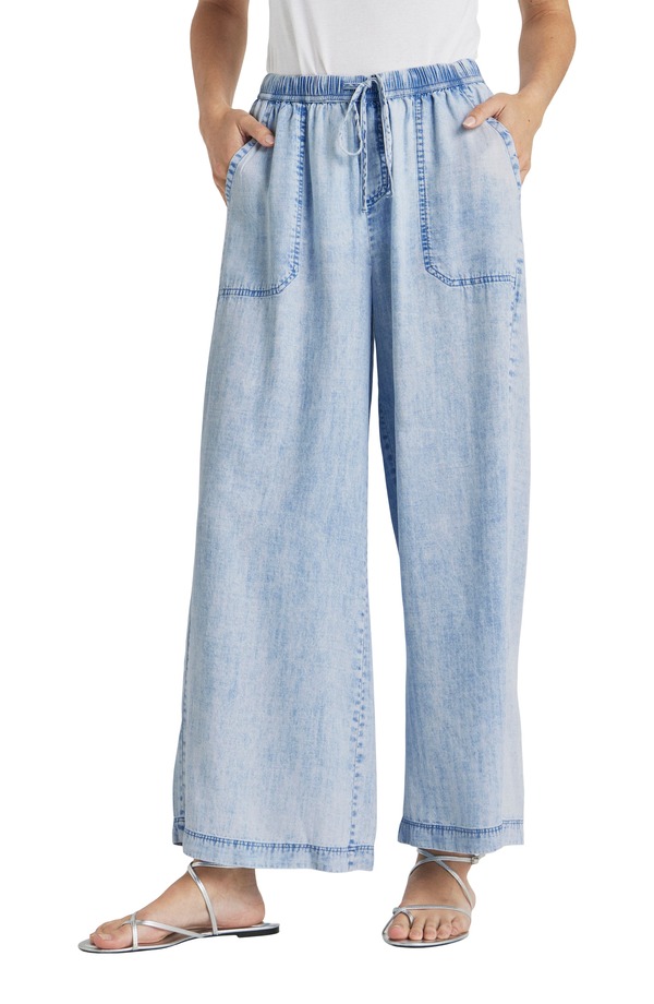 スプレンディット レディース ボトムス レギンス ズボン下 Splendid Angie Indigo Palazzo Pants Bleached Indigo インディゴ