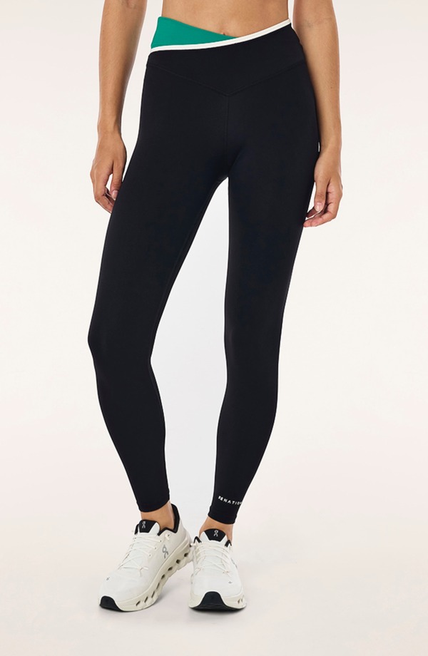ピーイーネーション レディース ボトムス カジュアルパンツ レギンス P.E Nation Status Fullength Leggings Black / College Green ブラック