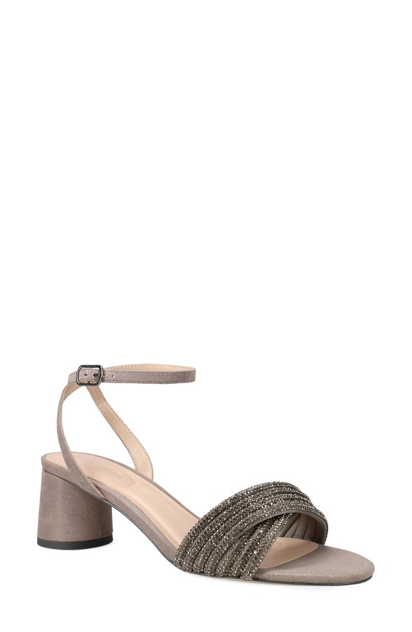 ペレモーダ レディース シューズ 踵 サンダル アンクル Pelle Moda Noli Ankle Strap Sandal Pewter ピューター