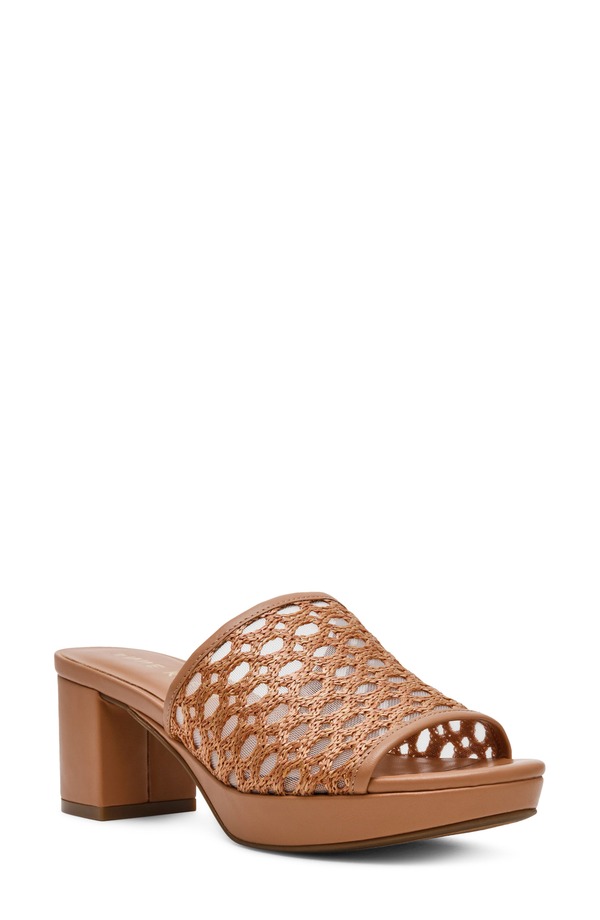 アンクライン レディース シューズ 踵 プラットホーム サンダル Anne Klein Paros Platform Sandal Brown 赤銅色