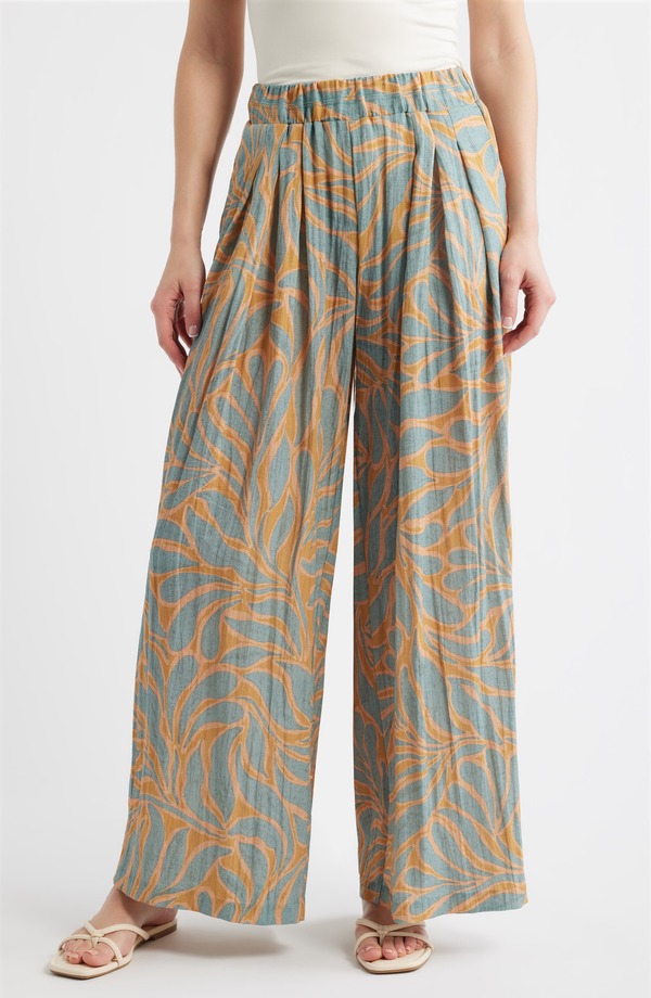 ウィット&ウィズダム レディース ボトムス レギンス プリーツ パンツ Wit & Wisdom Glider Skyrise Pleated Palazzo Pants Golden Glow/ Jade