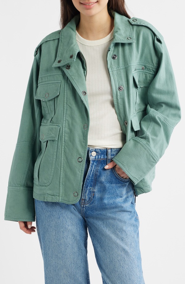 フリーピープル レディース アウター ジャケット・ブルゾン Free People Kali Utility Jacket Forest Run フォレスト