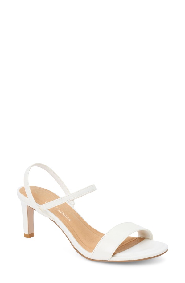 ココナッツバイマッテシィ レディース シューズ ヒール サンダル Coconuts by Matisse Trinity Slingbackitten Heel Sandal White ホワイト｜ReVida 店