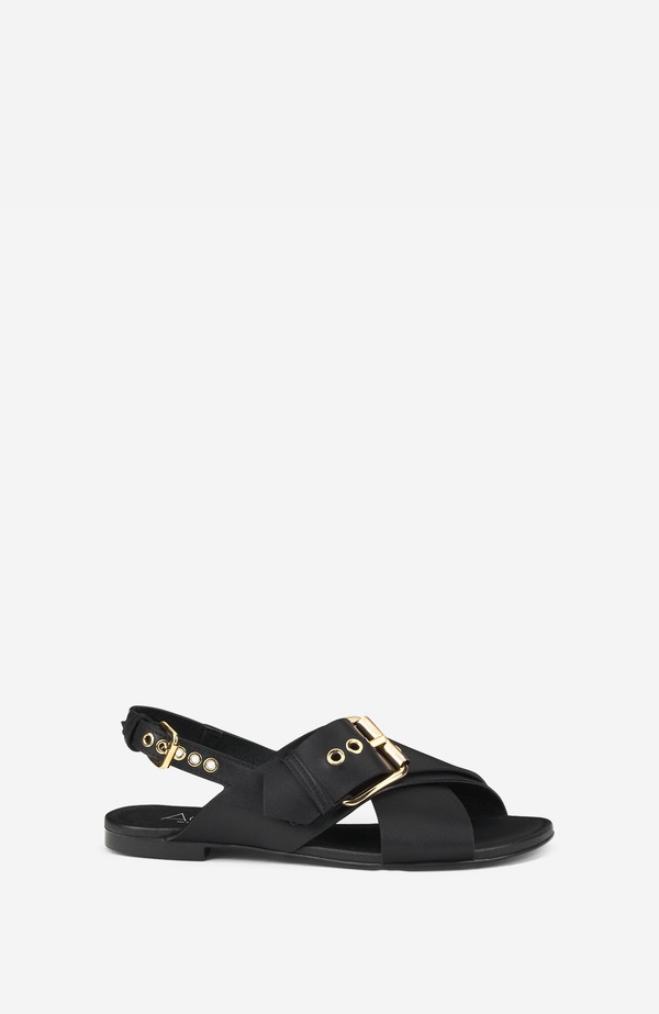 エージーエル レディース シューズ サンダル AGL Summer Criss Crossandal Black Nappa ブラック