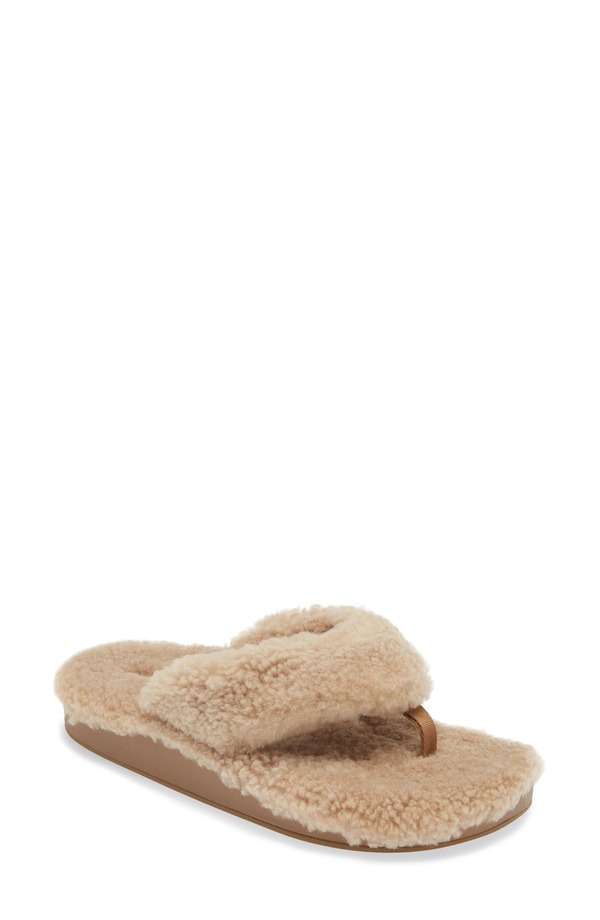 オルカイ レディース シューズ サンダル OluKai Kipea Heu Genuine Shearling Slide Sandal Tan / Brown ブラウン