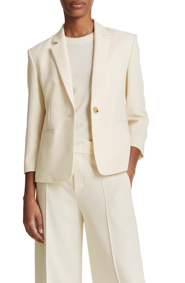 ヴィンス レディース アウター 上衣・上衣 スポーツジャケット Vince Shrunken Blazer Off White 象牙色