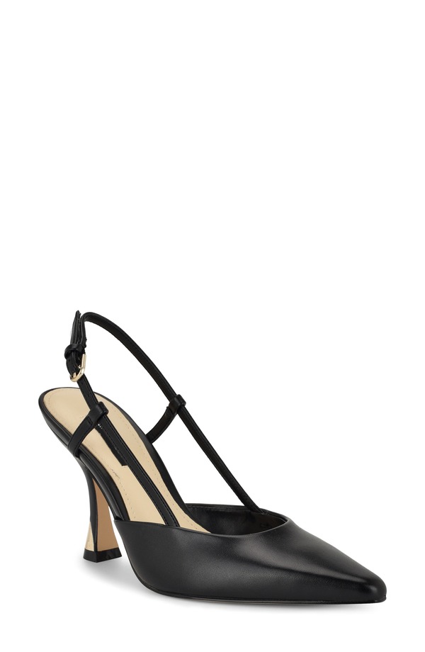 ナインウェスト レディース シューズ ヒール Nine West Vassa Pointed Toe Slingback Pump Black ブラック｜ReVida 店