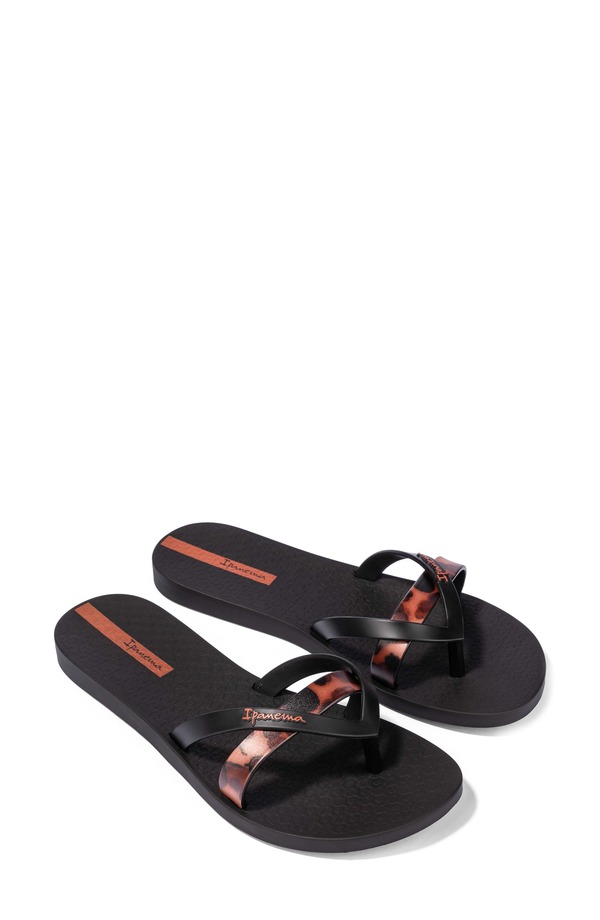 イパネマ レディース シューズ サンダル Ipanema Kirei Chic Flip Flop Black/ Brown Tile ブラック