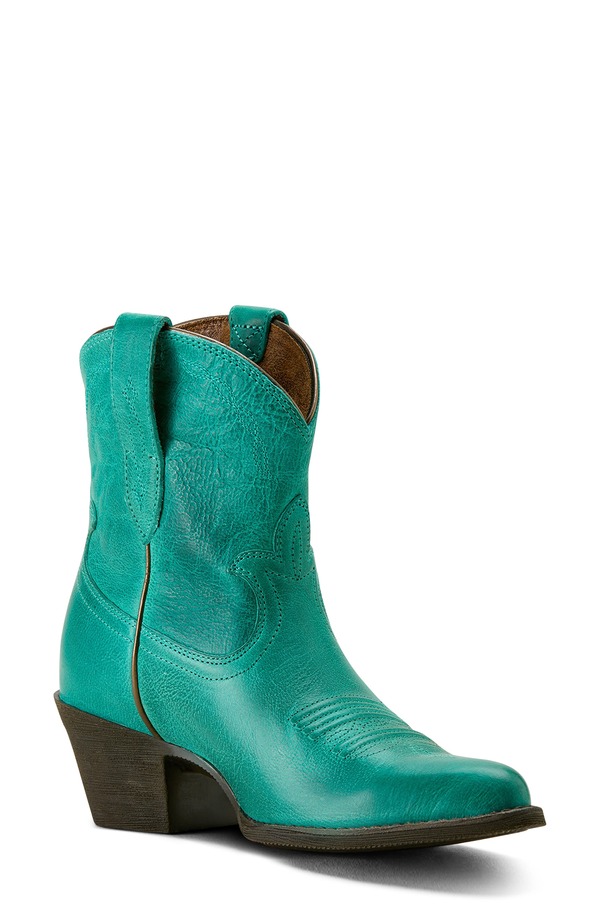 アリアト レディース シューズ ブーツ・レインブーツ Ariat Maggie J Toe Short Western Boot Deep Turquoise ターコイズ｜ReVida 店