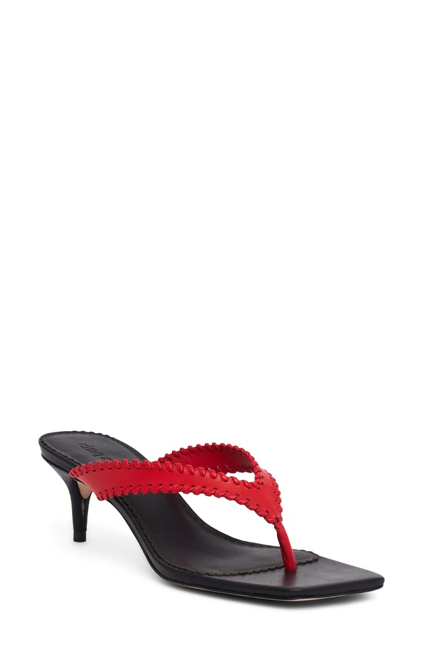 サンク セプト レディース シューズ 踵 サンダル Cinq Sept Frankie Thong Slide Sandal Bisou/ Black 黒いこと
