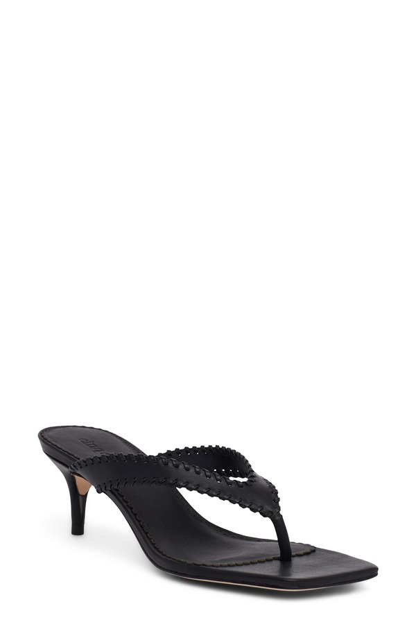 サンク セプト レディース シューズ 踵 サンダル Cinq Sept Frankie Thong Slide Sandal Black 黒いこと