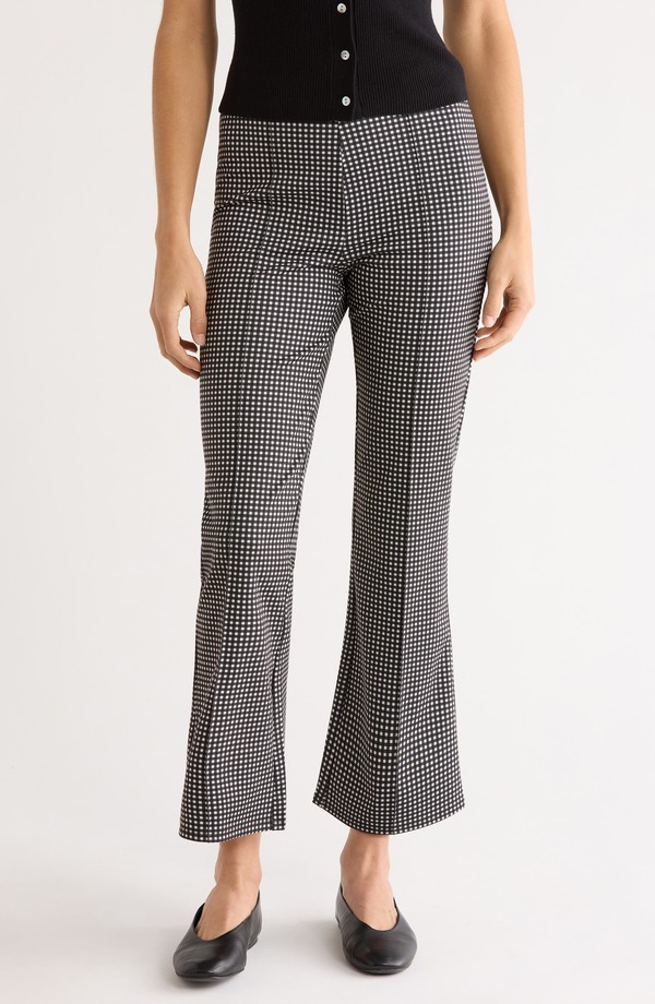 レイルズ レディース ボトムス レギンス ギンガム読み合わせる ズボン下 ギンガム Rails Auray Pleat Front Gingham Pants Black Gingham 黒いこと