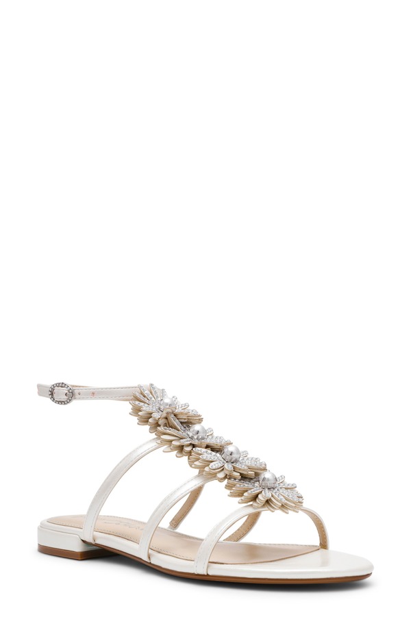ベッツィジョンソン レディース シューズ サンダル アンクル Betsey Johnson Joyce Ankle Strap Sandal Ivory アイボリー