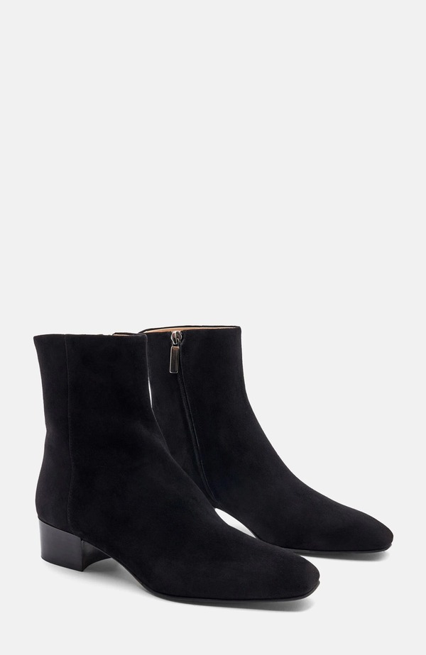 スカロッソ レディース シューズ ブーツ・レインブーツ SCAROSSO Ambra Boots Black - Suede 黒いこと