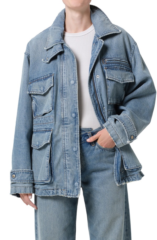 アゴルド レディース ボトムス デニムパンツ ジャケット AGOLDE Aubrey Denim Jacket Conclusion Indigo インディゴ