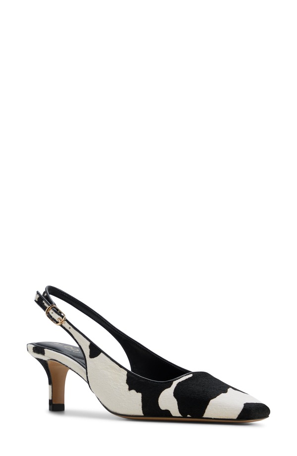 アルド レディース シューズ 踵 ALDO Gabrielle Calf Hair Slingback Pump White/ Black 白いこと