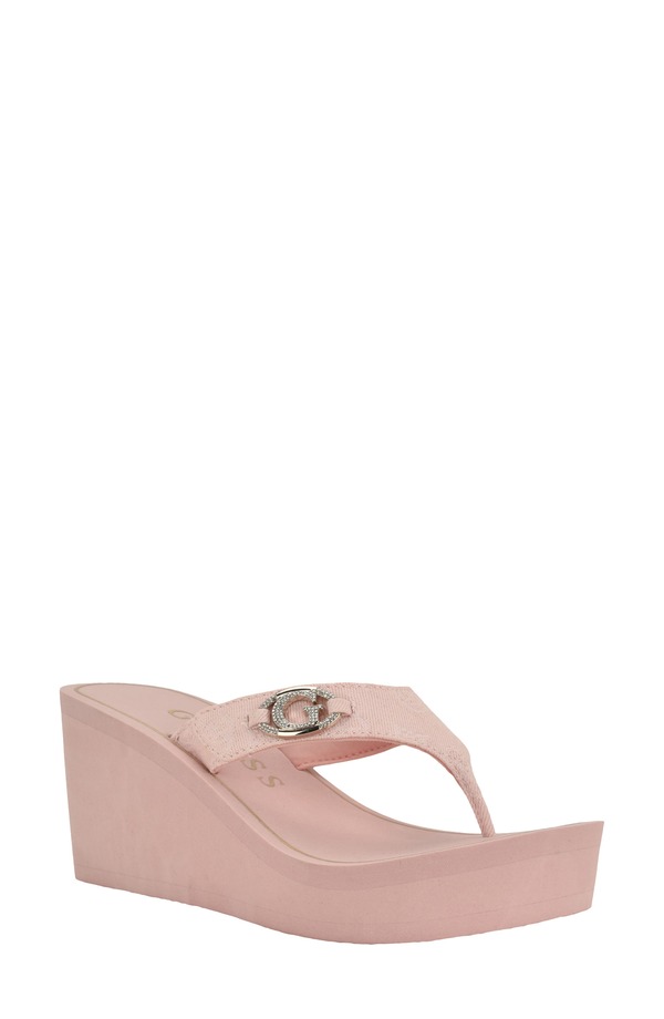 ゲス レディース シューズ サンダル プラットフォーム GUESShai Platform Wedge Flip Flop Light Pink 680 ピンク