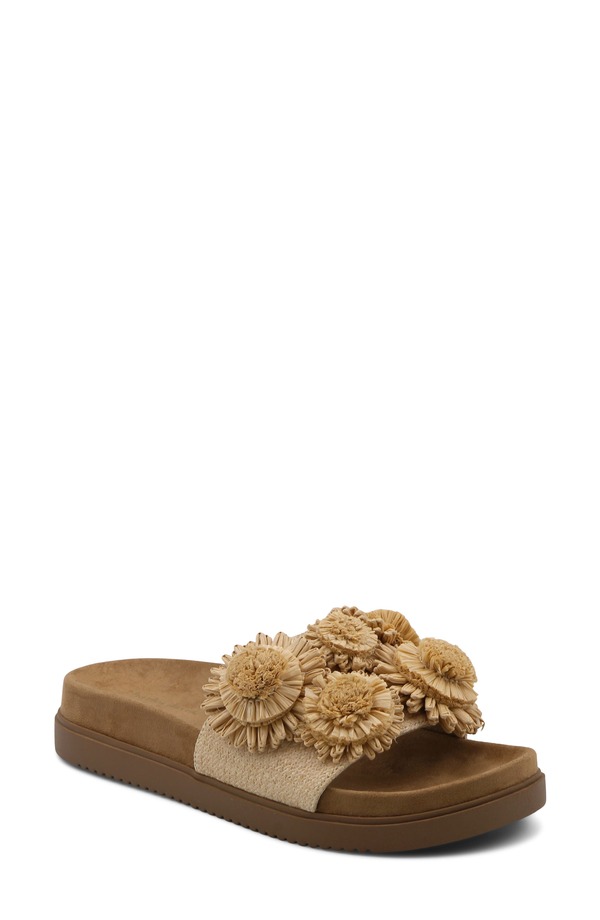 チャールズ・デイビッド レディース シューズ サンダル プラットフォーム Charles David Palms Platform Slide Sandal Natural｜ReVida 店