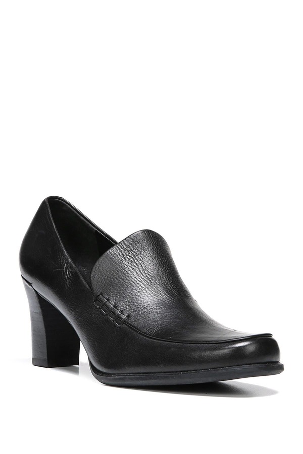 フランコサルト レディース シューズ パンプス 置き目毛皮 踵 Franco Sarto Nolan Block Heeloafer - Multiple Widths Available Black Calf 黒いこと
