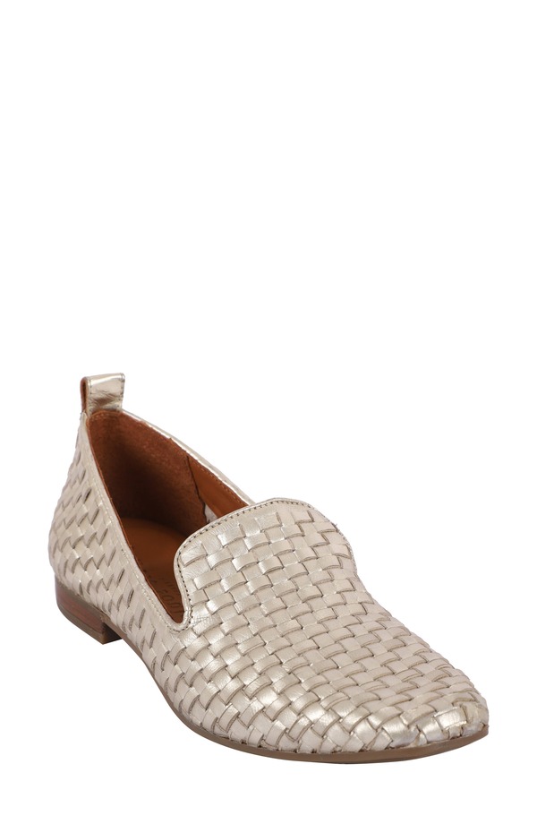 ジェントルソウルズ レディース シューズ スリッポン・ローファー トール Gentle Souls Morgan Metallic Loafer Soft Gold ゴールド