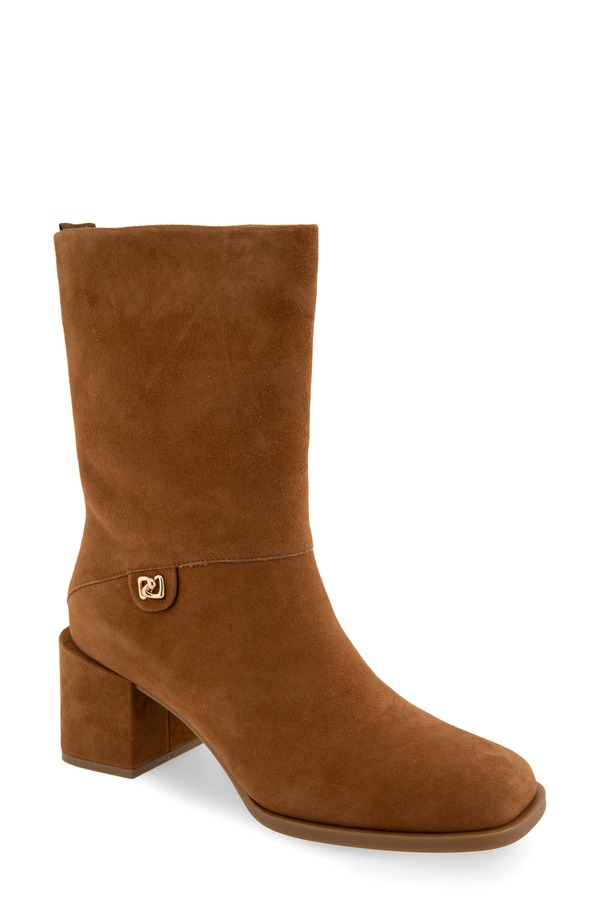 エアロソールズ レディース シューズ ブーツ・レインブーツ Aerosoles Oro Bootie Tobacco Suede