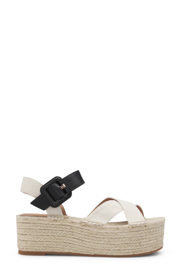 ボス レディース シューズ サンダル プラットフォーム アンクル BOSS Machica Espadrille Ankle Straplatform Wedge Sandal Natural｜ReVida 店