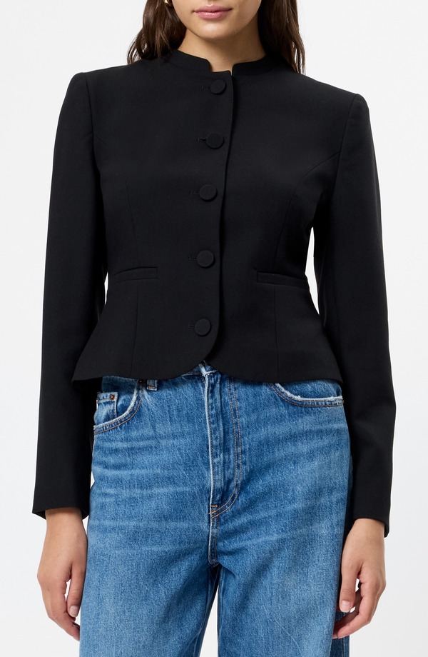 フレンチコネクション レディース アウター ジャケット・ブルゾン スリムフィット French Connection Azra Slim Fit Crop Twill Jacket Black ブラック 34,320円