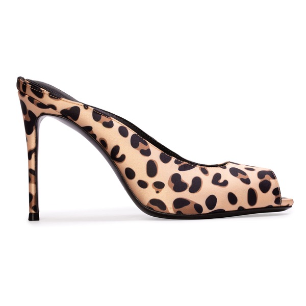 ブラックスエードスタジオ レディース シューズ サンダル サテン BLACK SUEDE STUDIO Shania 100 Satin Mule Cheetah Satin|ReVida 店
