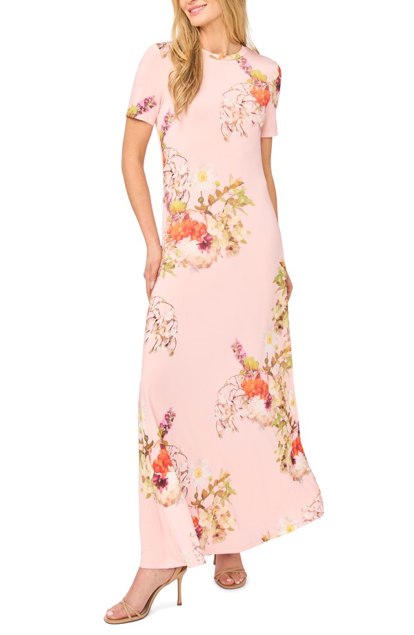 テッドベーカー レディース トップス ワンピース フラワー柄 Tシャツ マキシ フラワー Ted Baker Theresa Floral T-Shirt Maxi Dress Cloud Pink ピンク